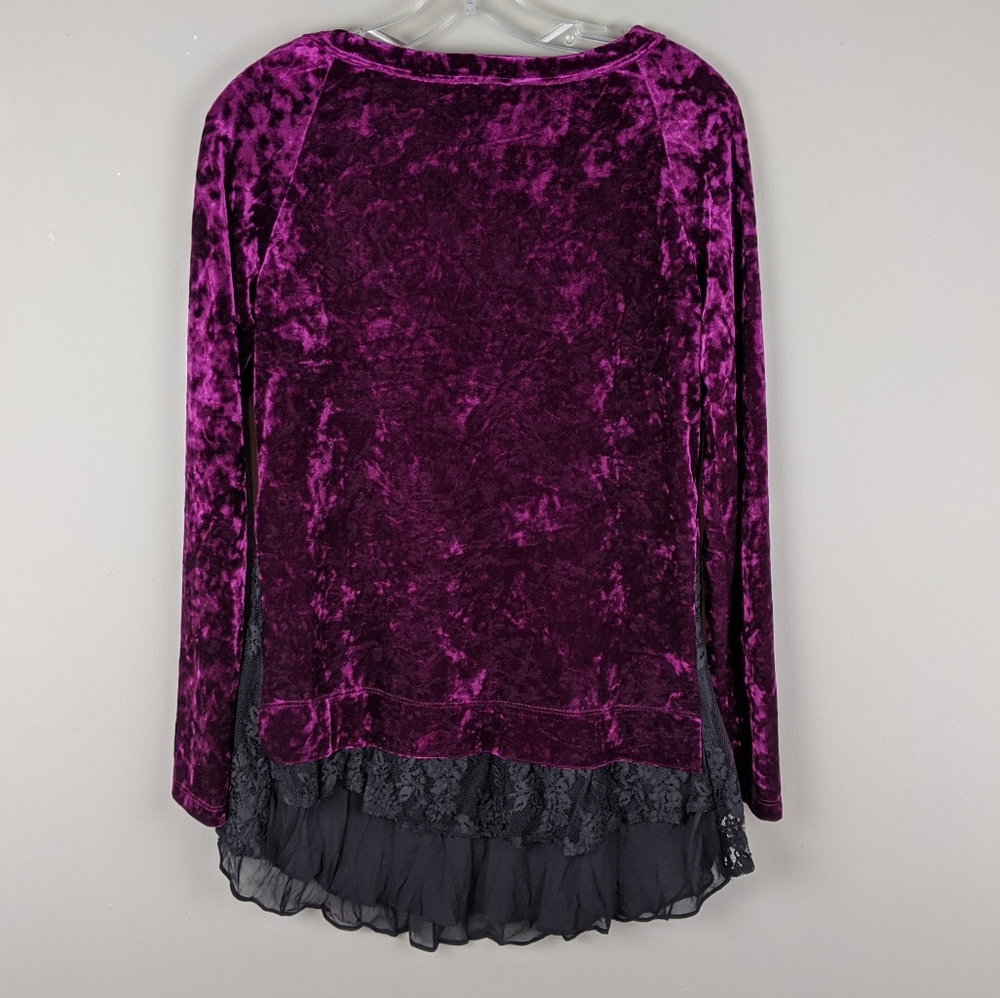 Karen Kane | Red Violet Velvety Sweater-E90 - Picture 2 of 5
